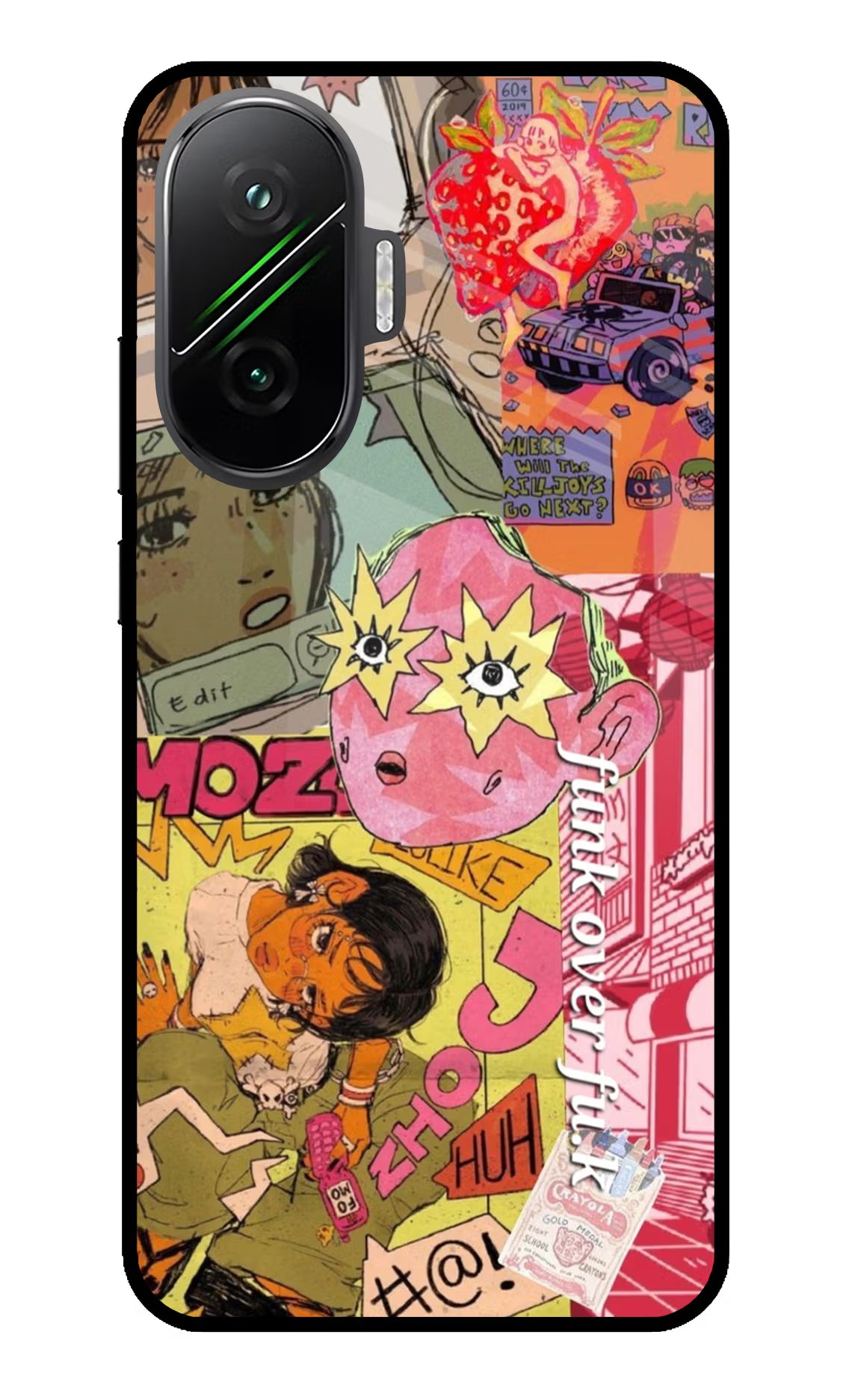 Funkover Poco F7 5G Glass Case Back Cover by Casekaro