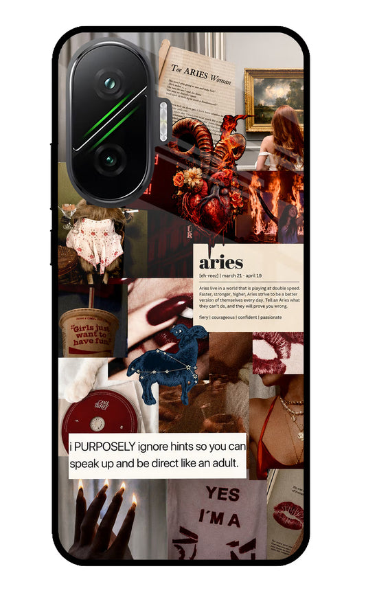 Zodiac Aries Poco F7 5G Glass Case