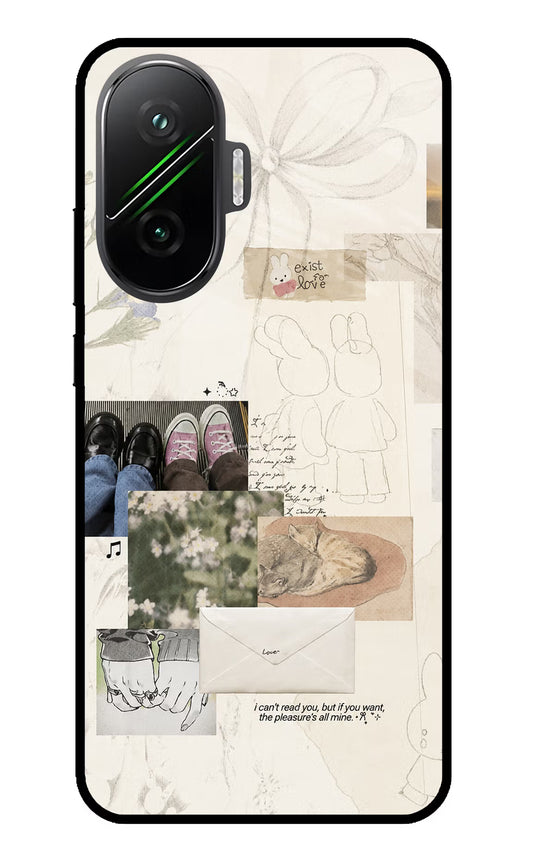 Soft Aesthetic Poco F7 5G Glass Case