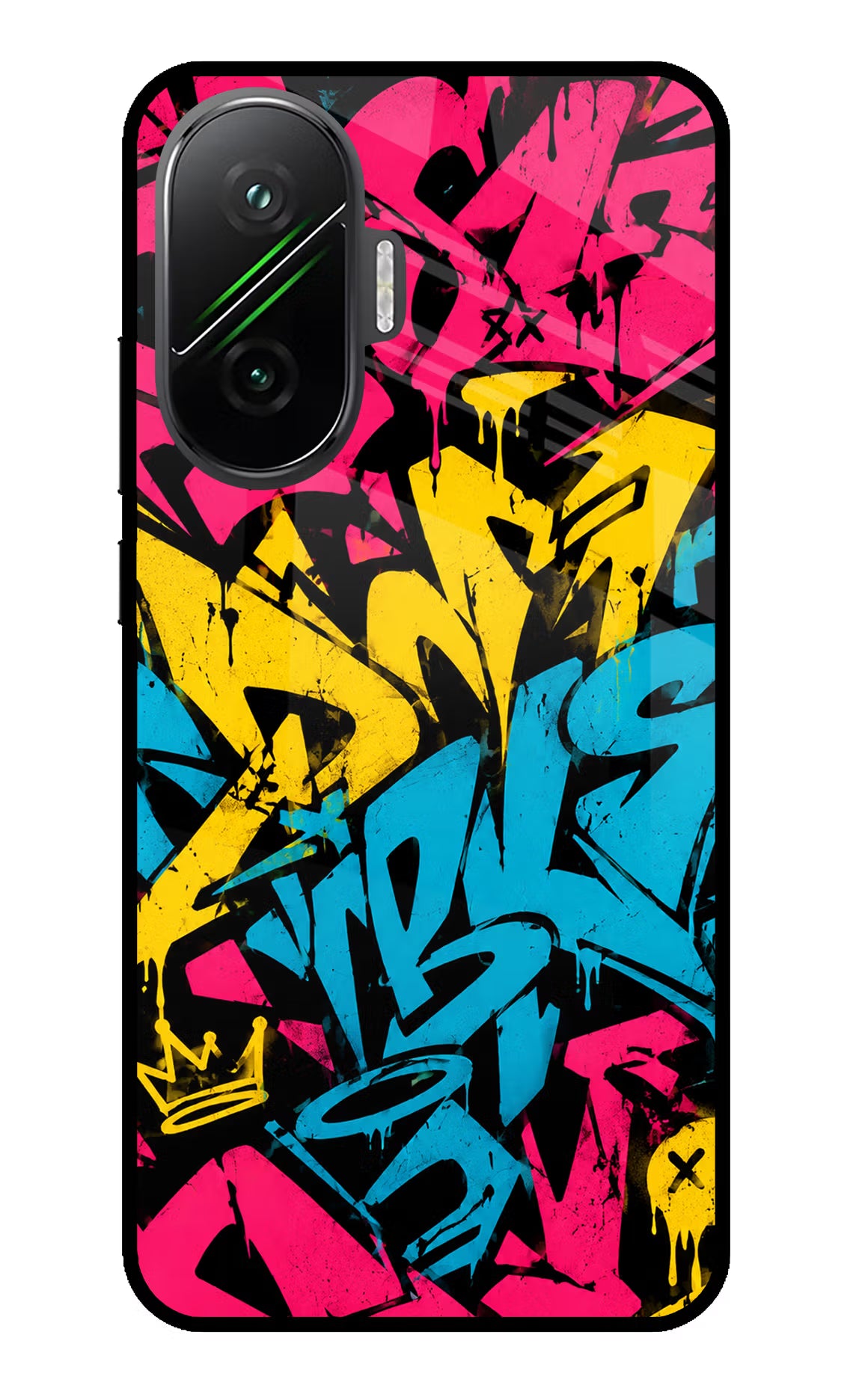 Graffiti Vibe Poco F7 5G Glass Case