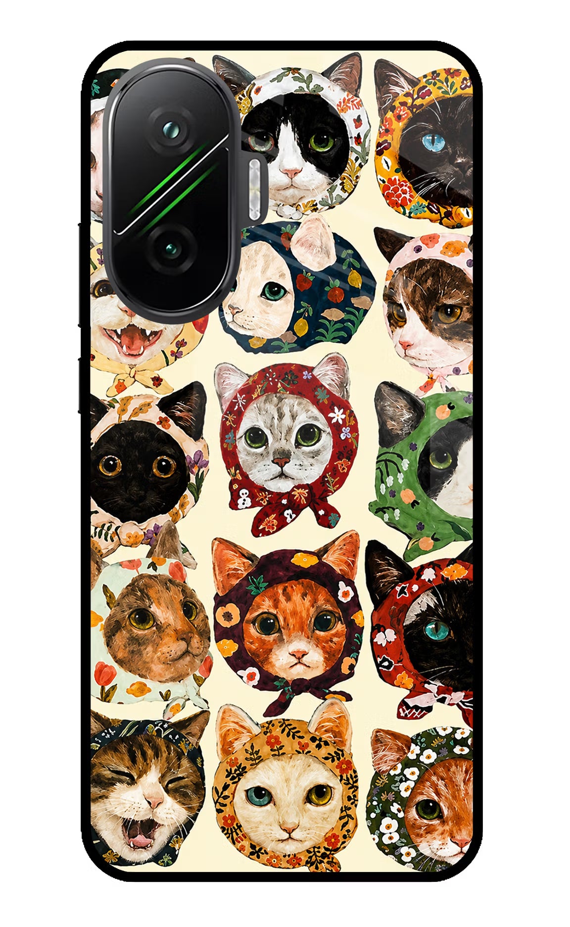 Cool Cat Poco F7 5G Glass Case