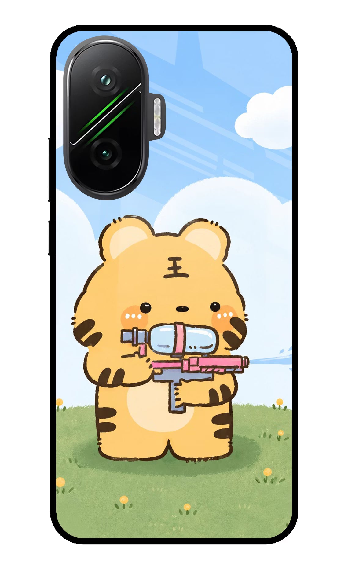 Tiger Treat Poco F7 5G Glass Case