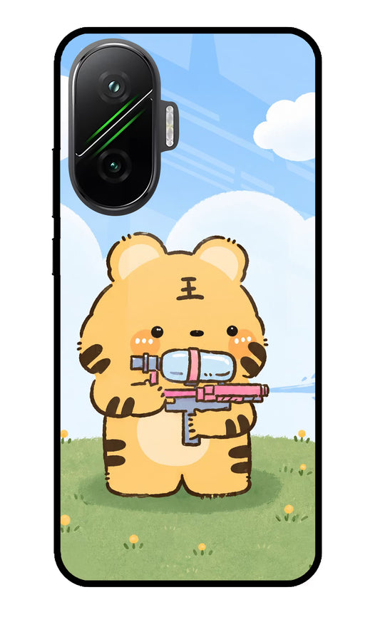 Tiger Treat Poco F7 5G Glass Case