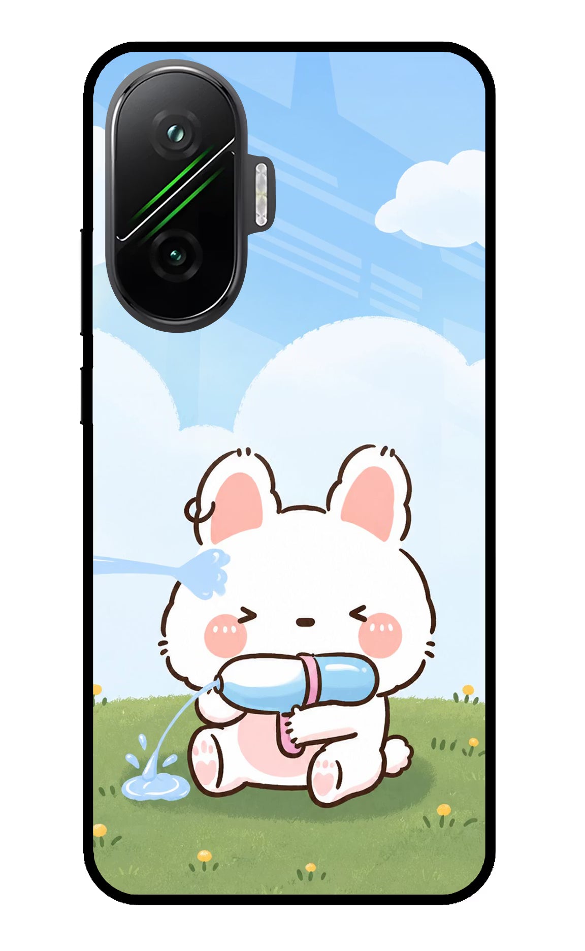 Bunny Treat Poco F7 5G Glass Case
