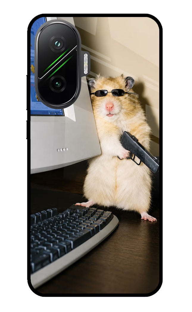 Hacker Hamster Poco F7 5G Glass Case