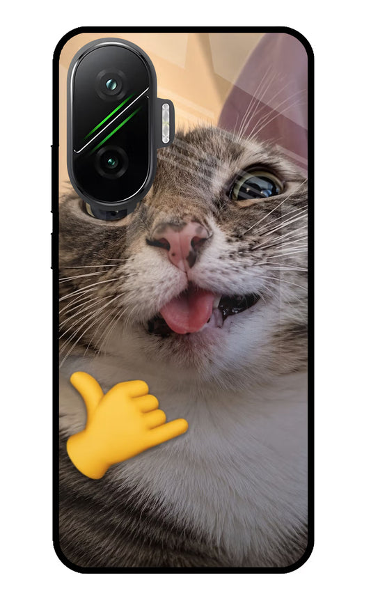 Silly Cat Call Poco F7 5G Glass Case