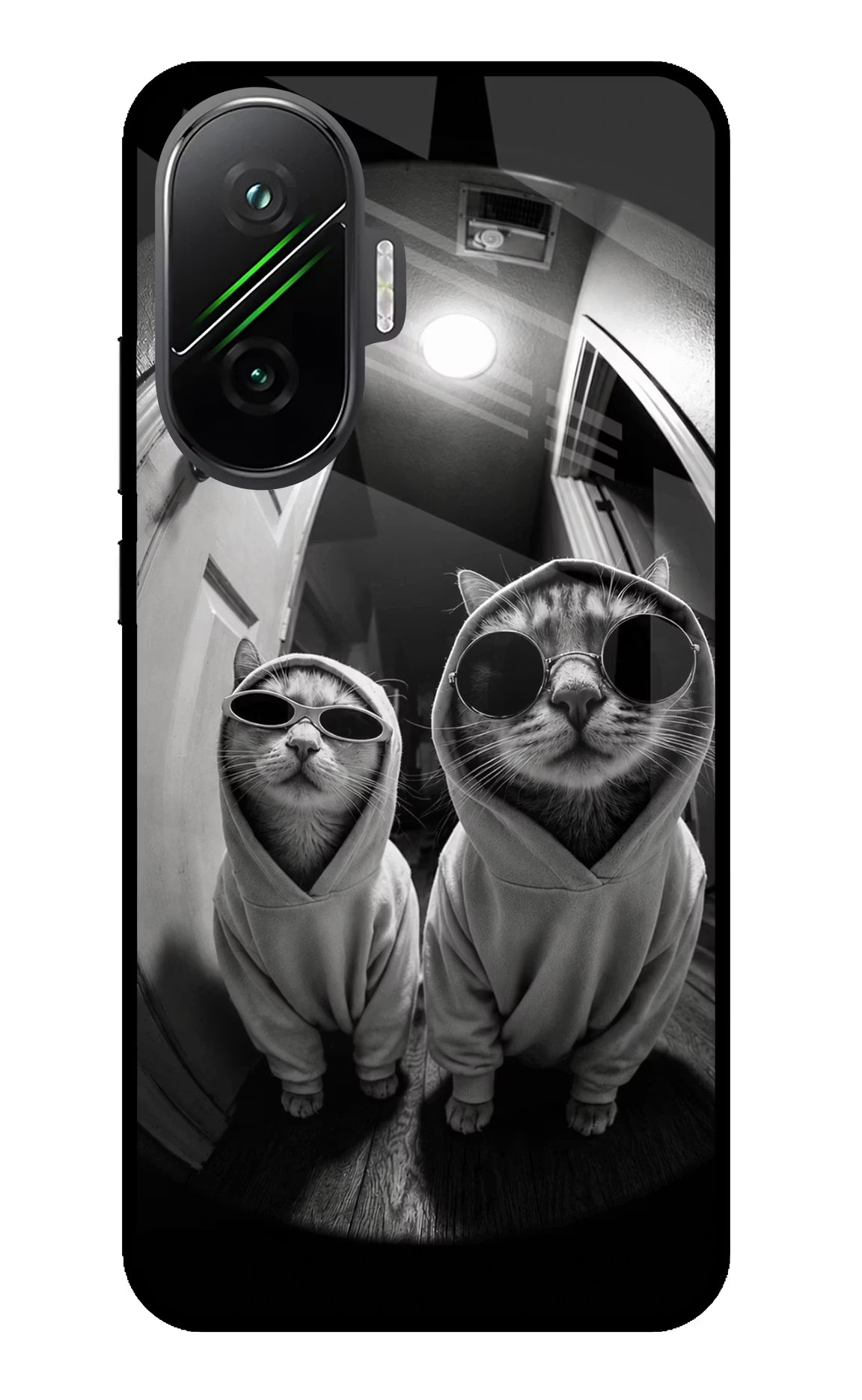 Hood Cats Poco F7 5G Glass Case