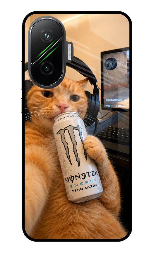 Gamer Cat Energy Poco F7 5G Glass Case