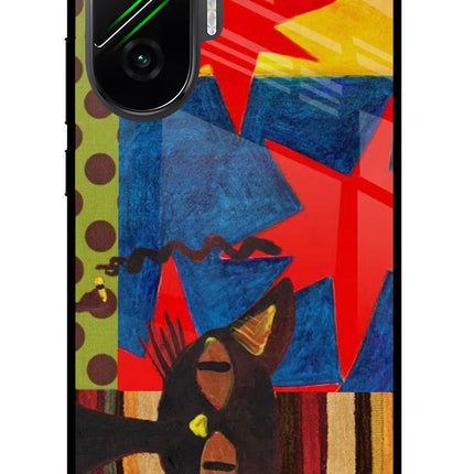 Pop Cat Poco F7 5G Glass Case