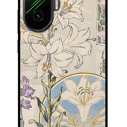 White Lily Poco F7 5G Glass Case