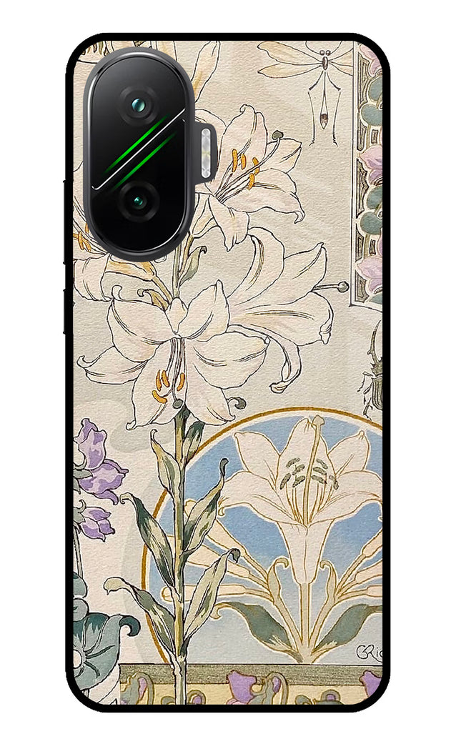 White Lily Poco F7 5G Glass Case