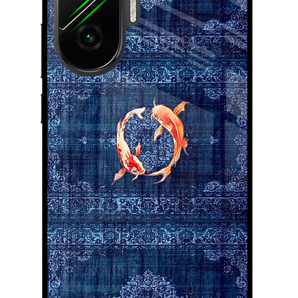 Koi Blue Poco F7 5G Glass Case