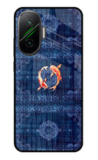 Koi Blue Poco F7 5G Glass Case