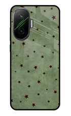Green Stars Poco F7 5G Glass Case