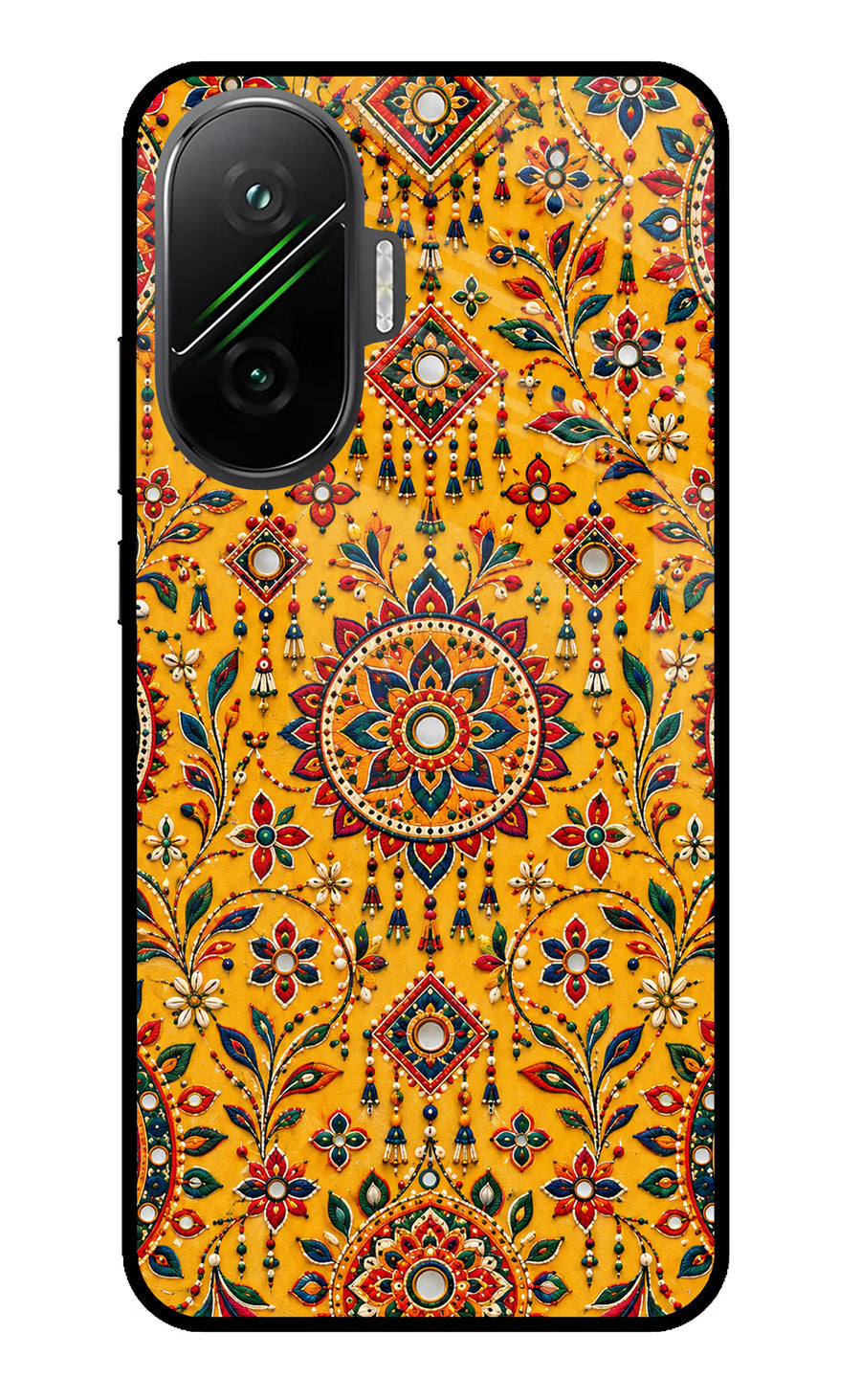 Sunlit Aura Poco F7 5G Back Cover, Glass case
