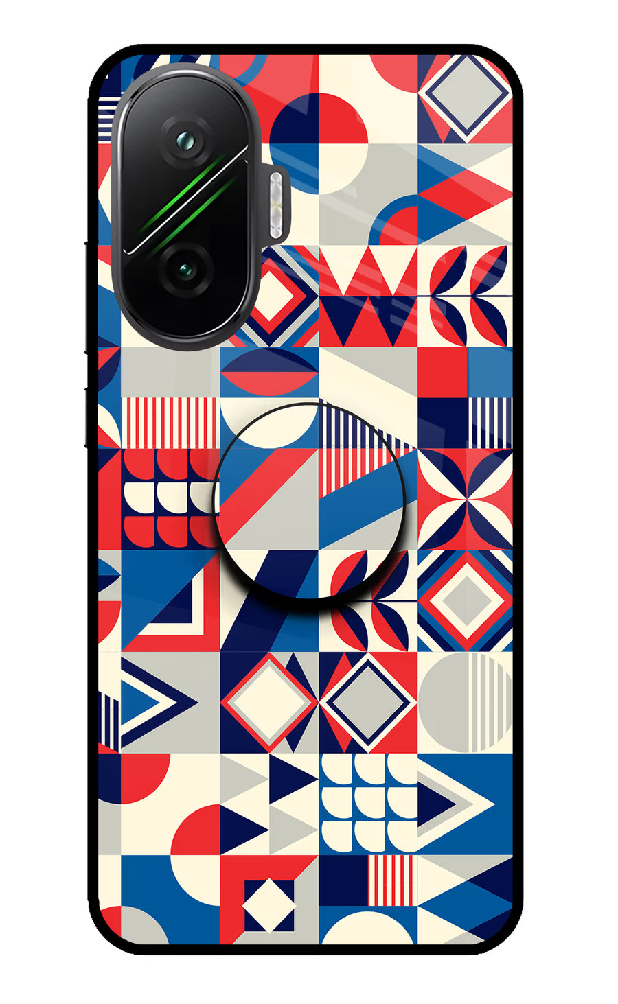 Colorful Pattern Poco F7 5G Pop Case, Glass case