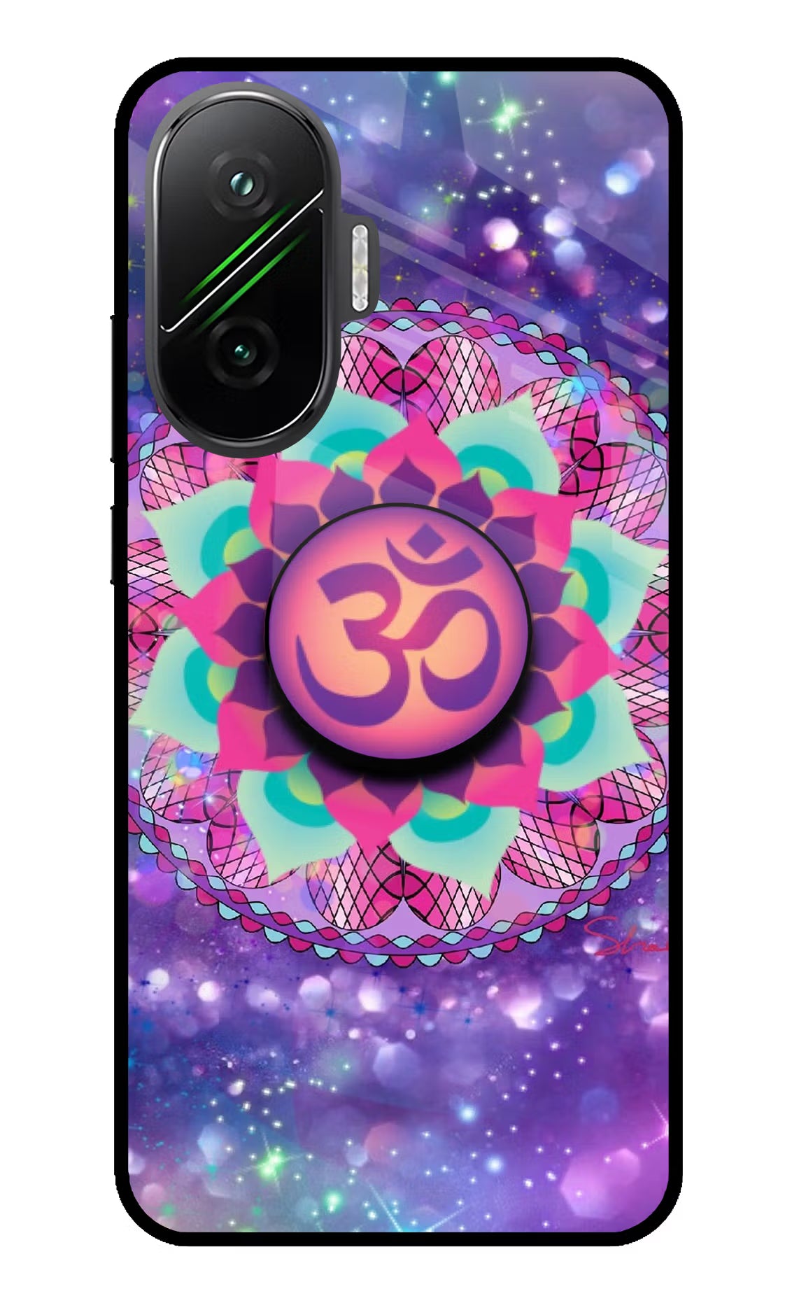 Om Purple Poco F7 5G Pop Case by Casekaro