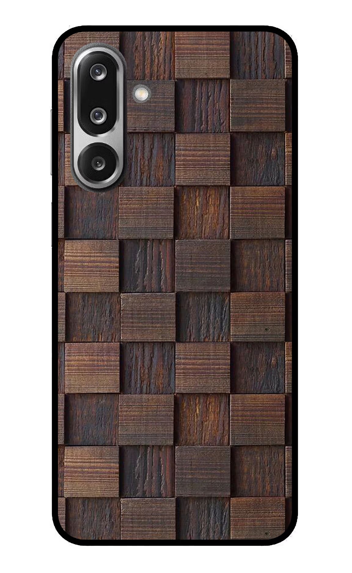 Wooden Cube Design Samsung F36 5G Glass Case Back Cover by Casekaro