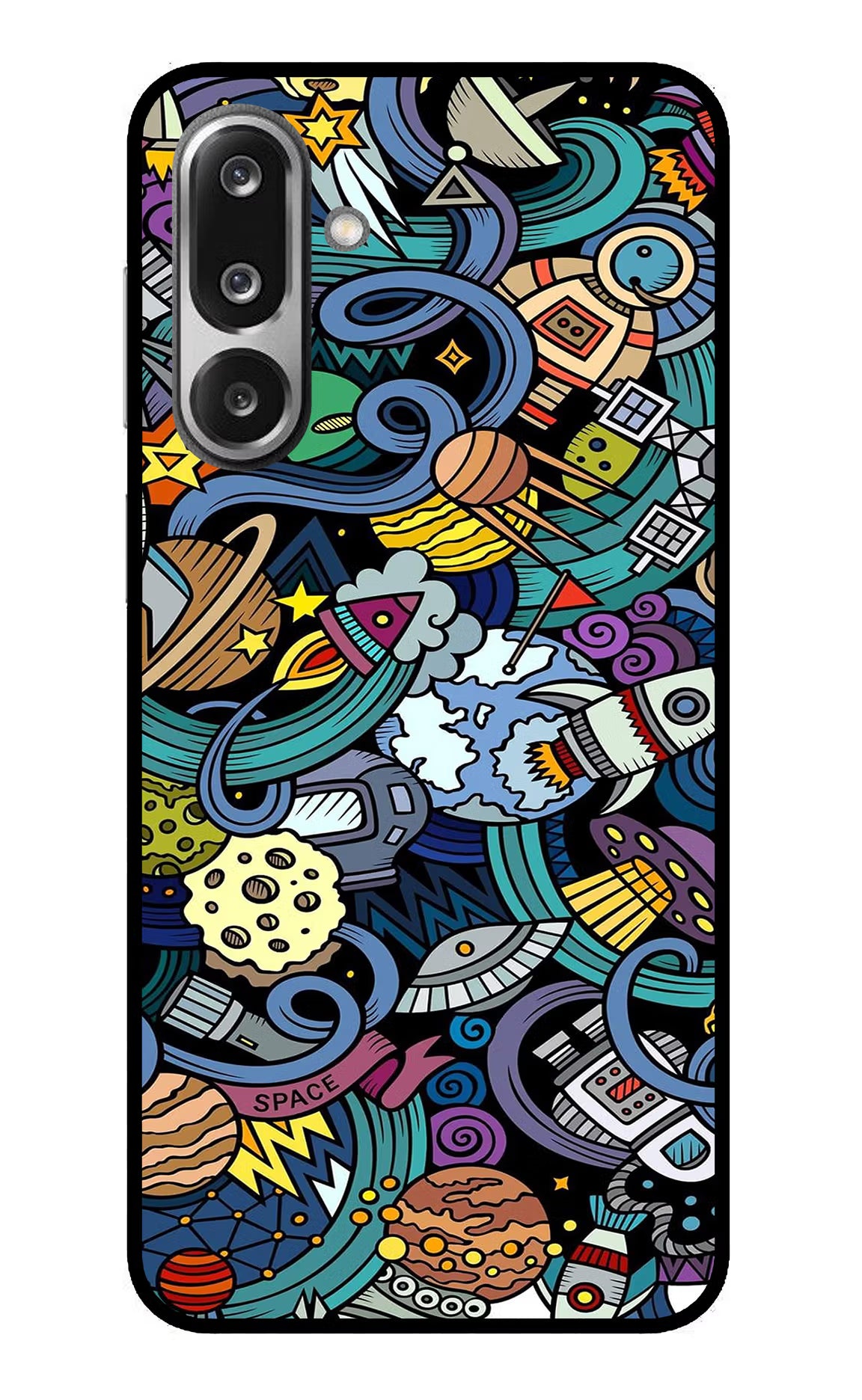 Space Abstract Samsung F36 5G Glass Case Back Cover by Casekaro