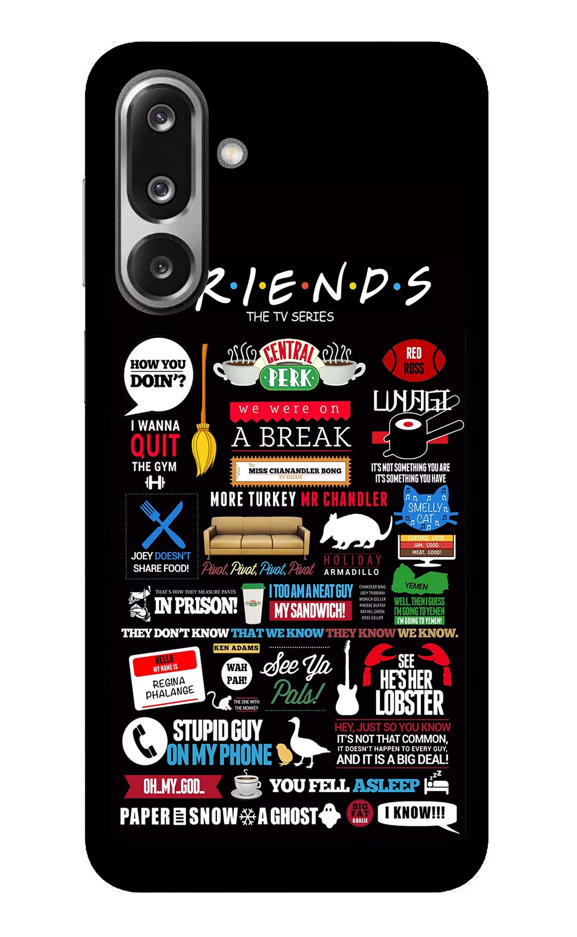 FRIENDS Samsung F36 5G Glass Case Back Cover by Casekaro
