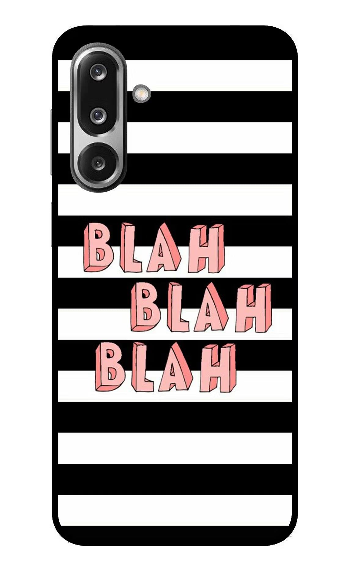 Blah Blah Blah Samsung F36 5G Glass Case Back Cover by Casekaro