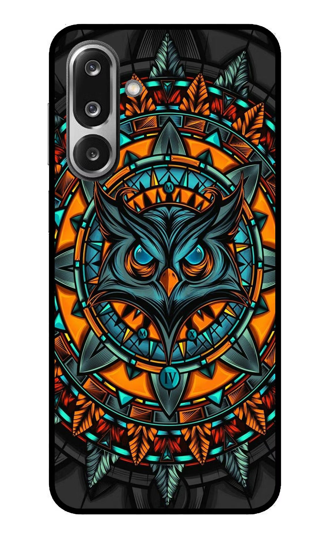Angry Owl Art Samsung F36 5G Glass Case