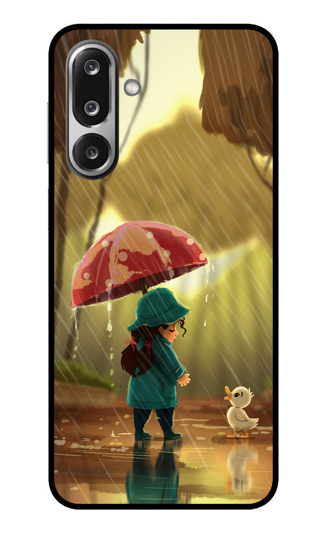Rainy Day Samsung F36 5G Glass Case Back Cover by Casekaro