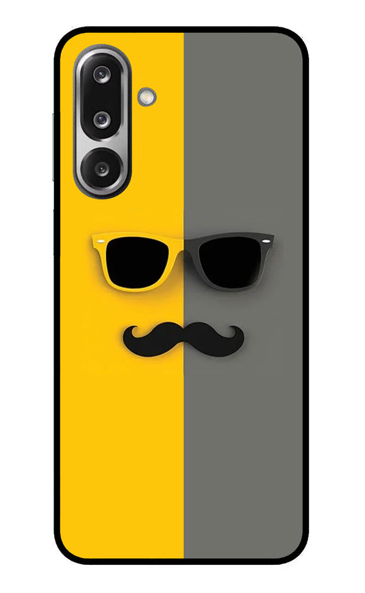 Sunglasses with Mustache Samsung F36 5G Glass Case