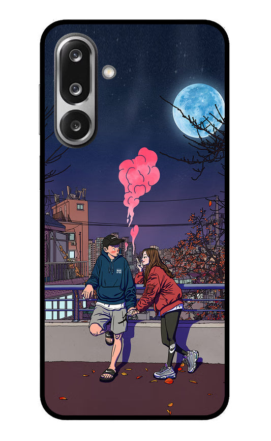 Chilling Couple Samsung F36 5G Glass Case