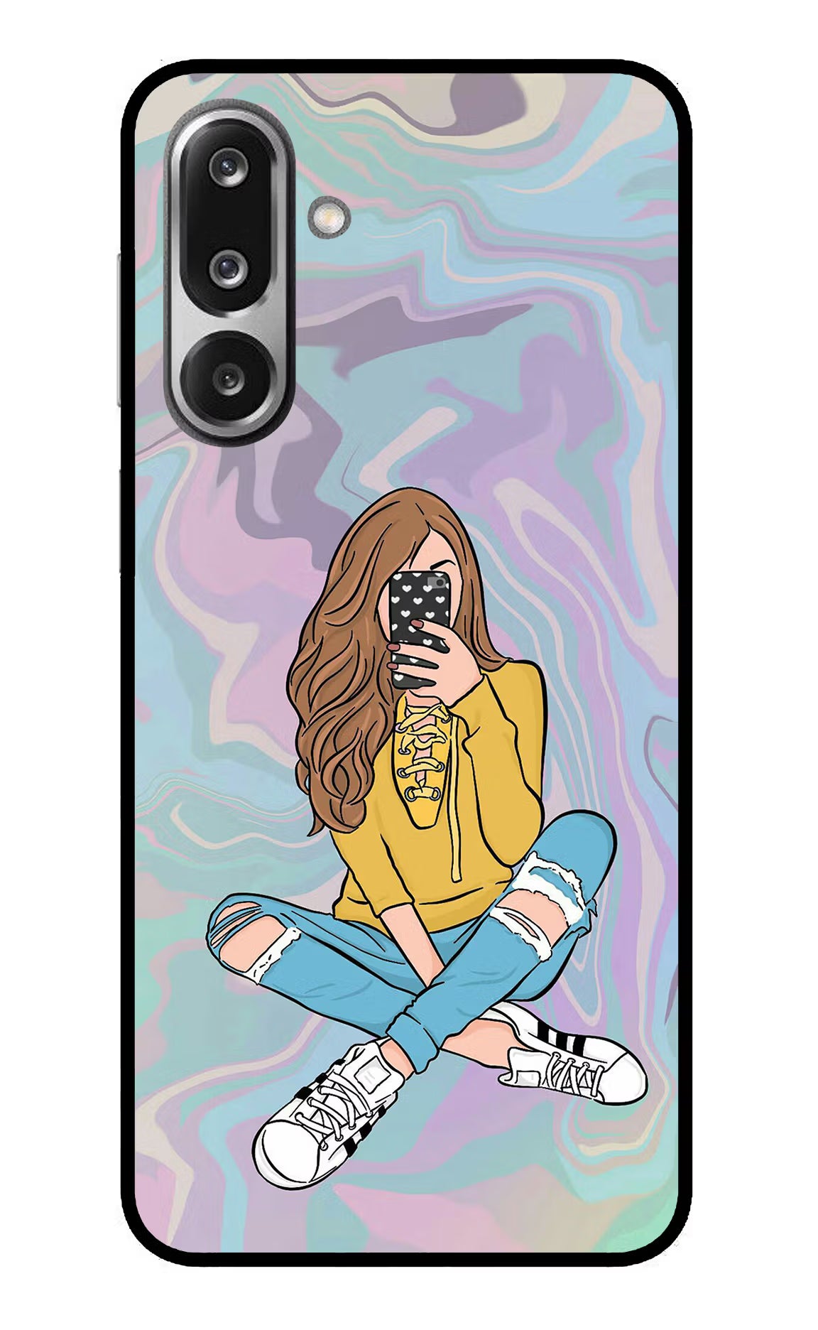 Selfie Girl Samsung F36 5G Glass Case