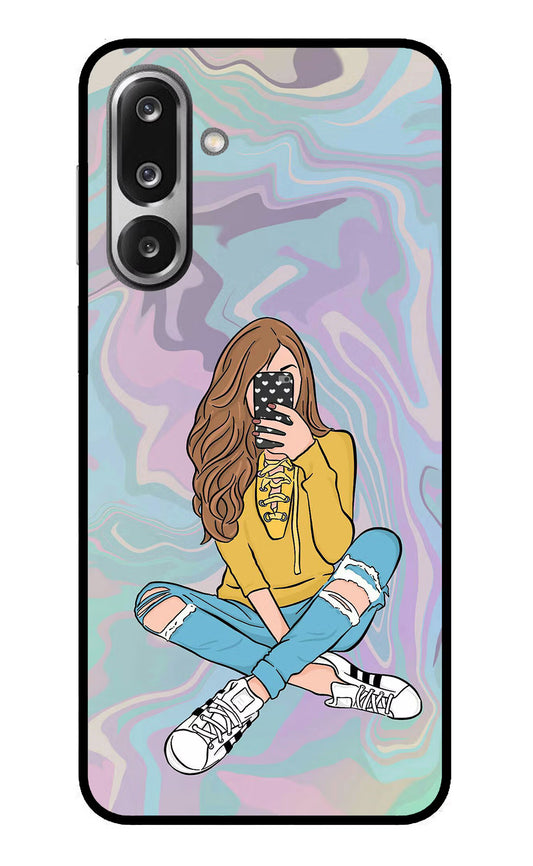 Selfie Girl Samsung F36 5G Glass Case