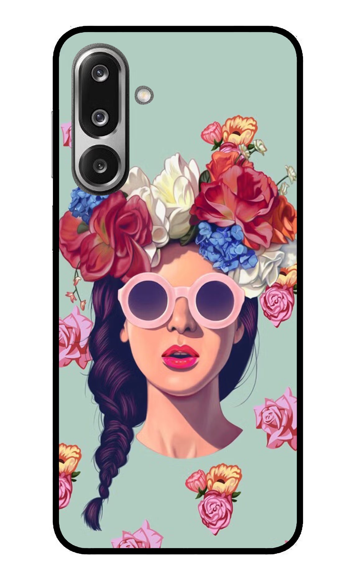 Pretty Girl Samsung F36 5G Glass Case Back Cover by Casekaro