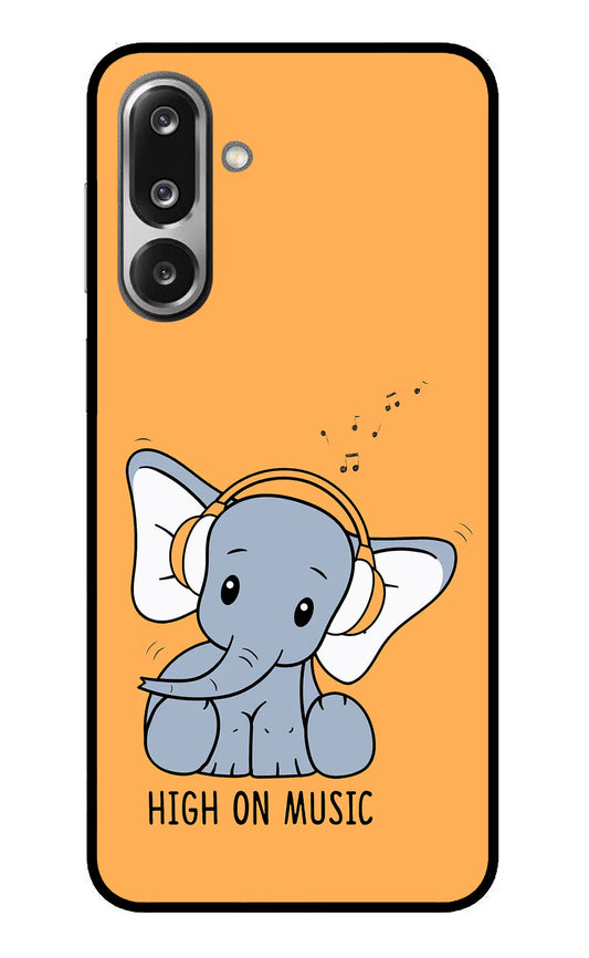 High On Music Samsung F36 5G Glass Case