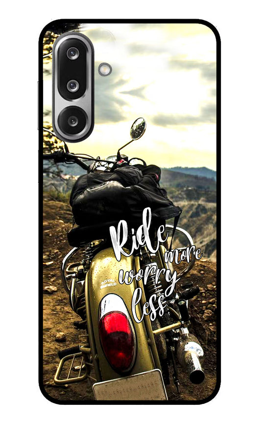 Ride More Worry Less Samsung F36 5G Glass Case