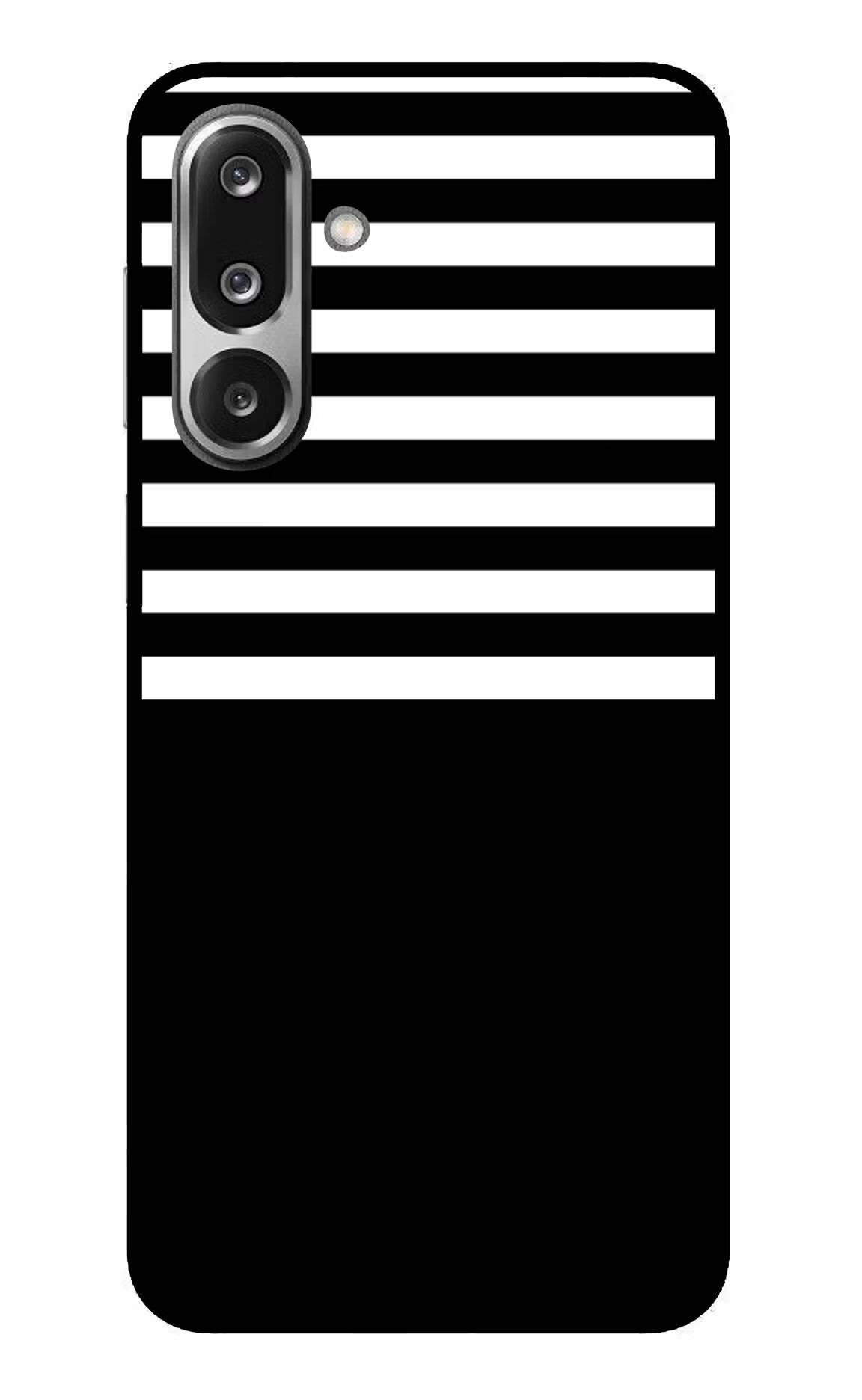 Black and White Print Samsung F36 5G Glass Case Back Cover by Casekaro