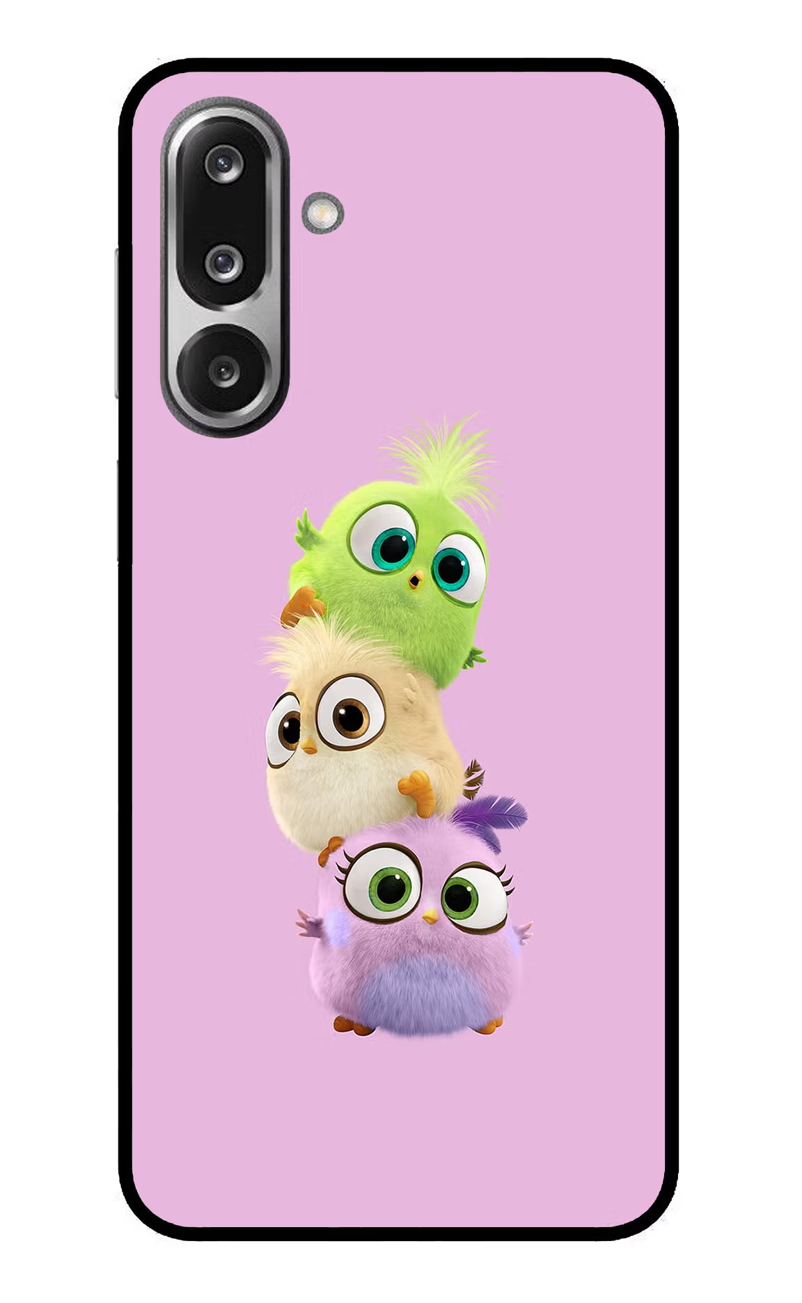 Cute Little Birds Samsung F36 5G Glass Case Back Cover by Casekaro