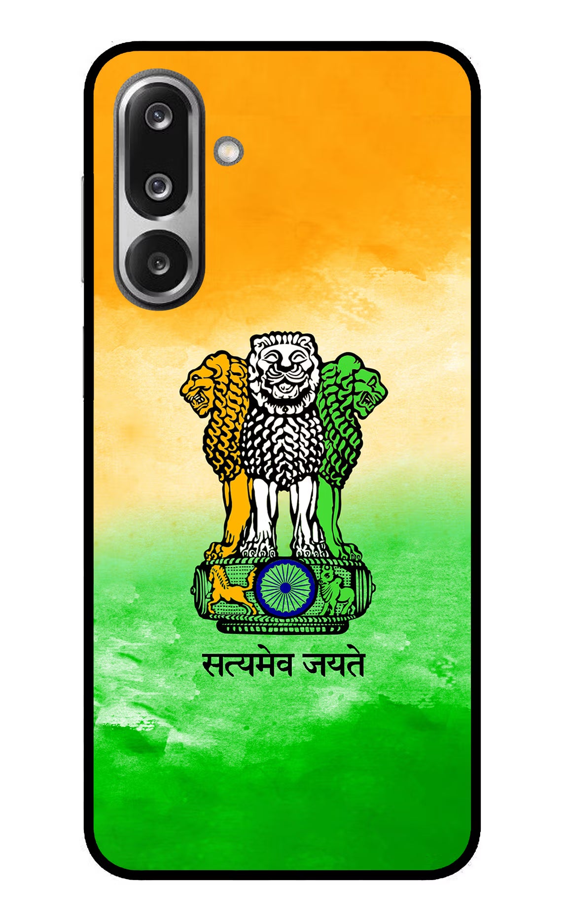 Satyamev Jayate Flag Samsung F36 5G Glass Case Back Cover by Casekaro