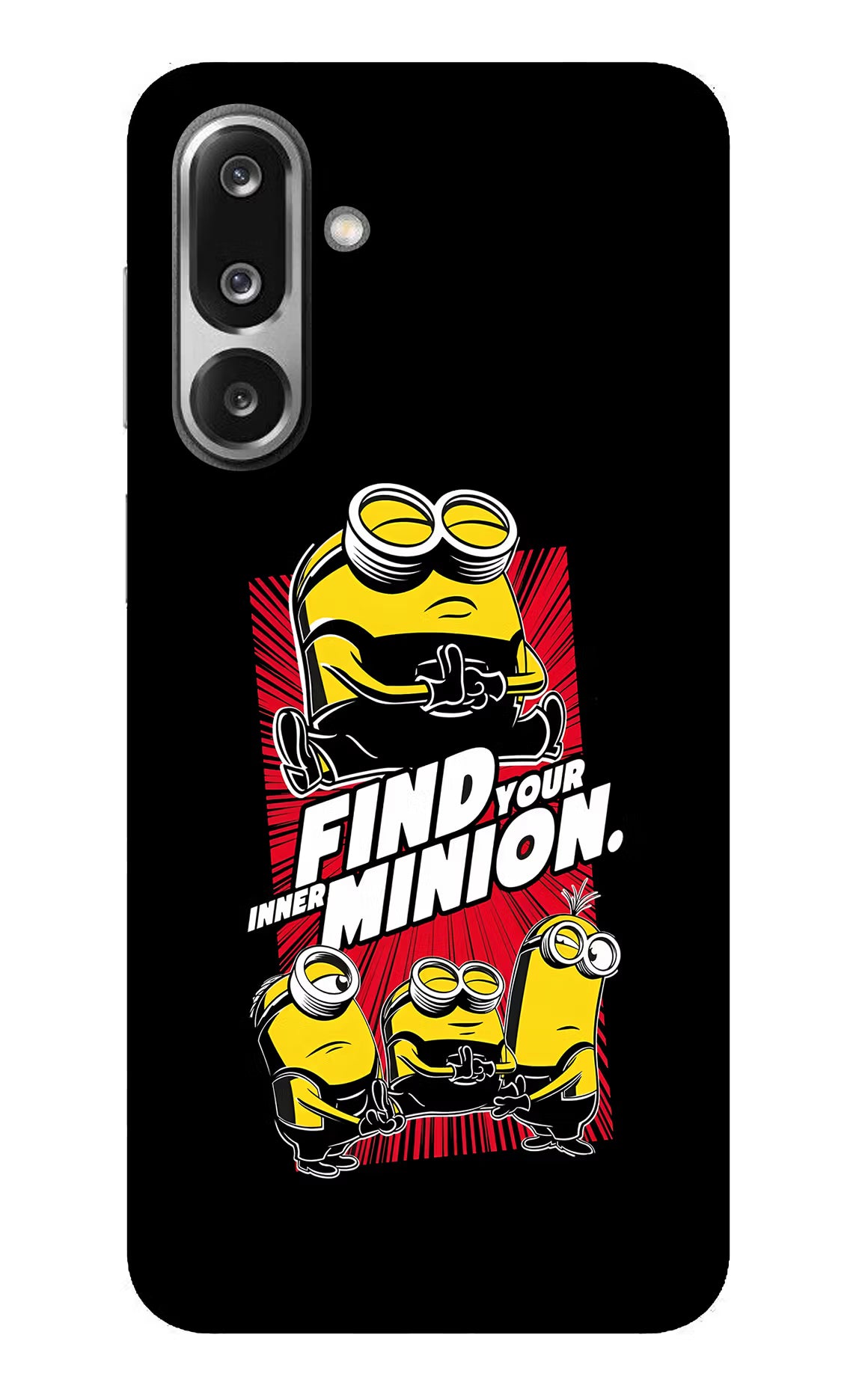Find your inner Minion Samsung F36 5G Glass Case Back Cover by Casekaro