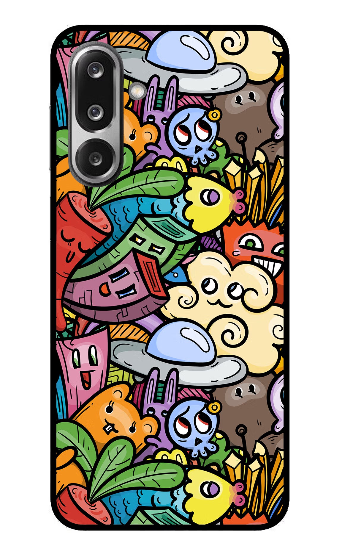 Veggie Doodle Samsung F36 5G Glass Case