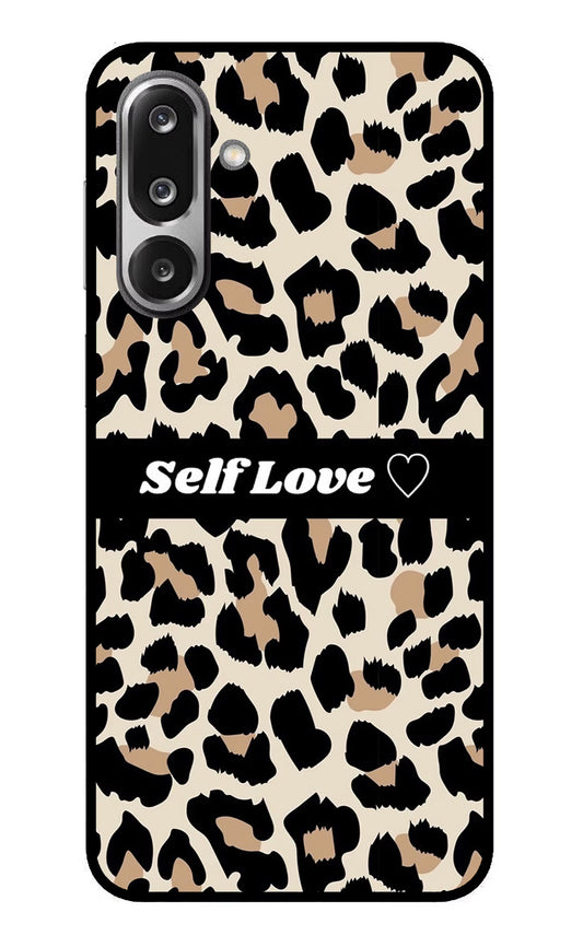 Leopard Print Self Love Samsung F36 5G Glass Case