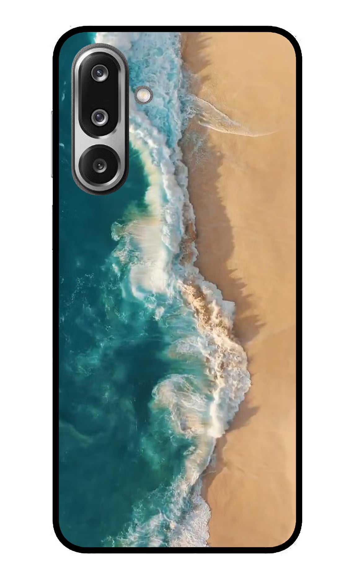 Ocean Beach Samsung F36 5G Glass Case Back Cover by Casekaro