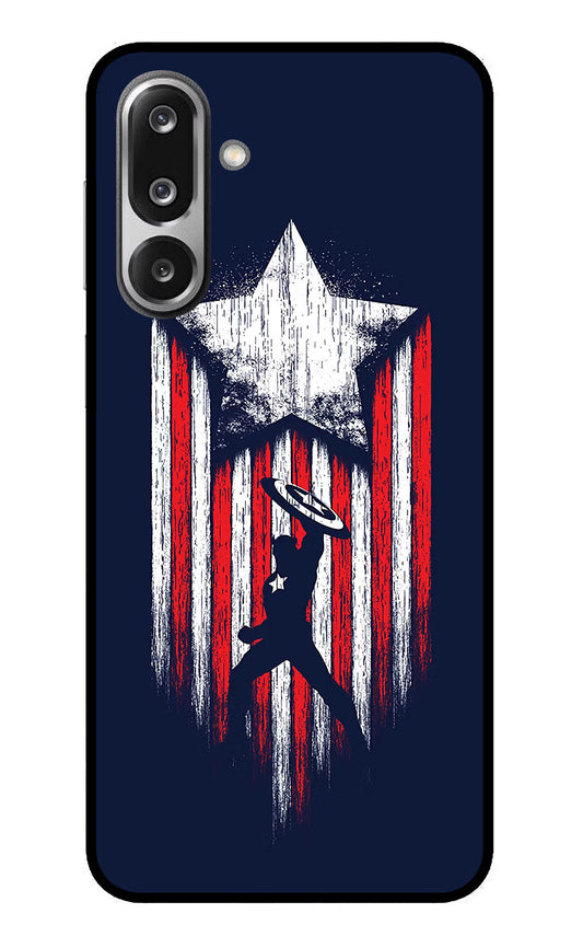 Captain America Marvel Art Samsung F36 5G Glass Case