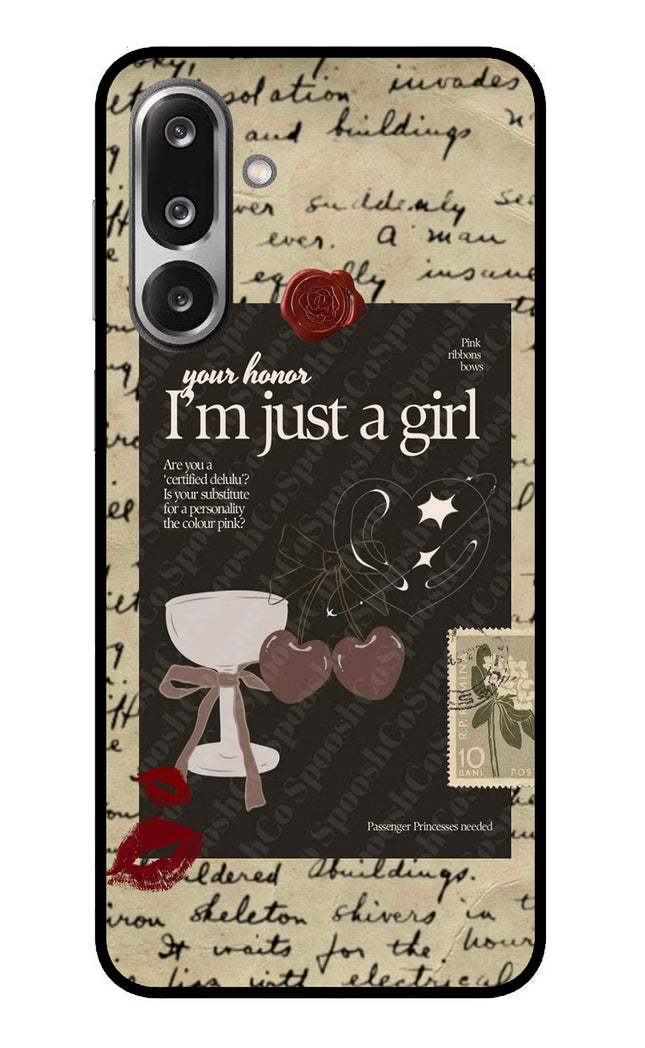 I am just a girl Samsung F36 5G Glass Case