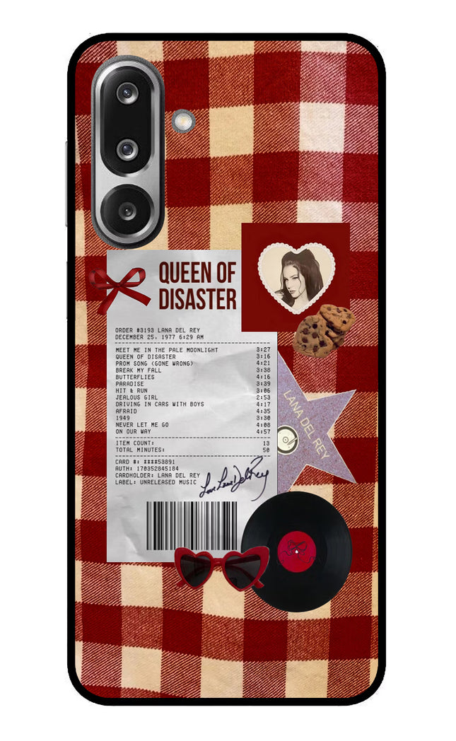 Queen of Disaster Samsung F36 5G Glass Case Back Cover by Casekaro