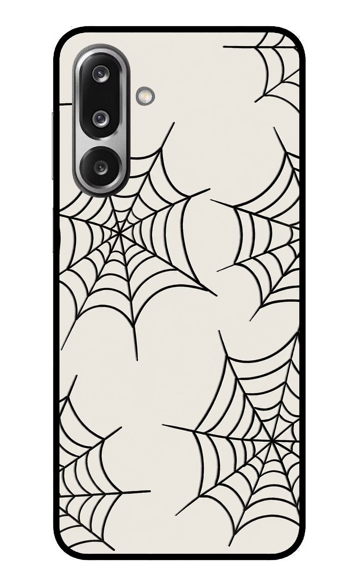 Spider Web Samsung F36 5G Glass Case Back Cover by Casekaro