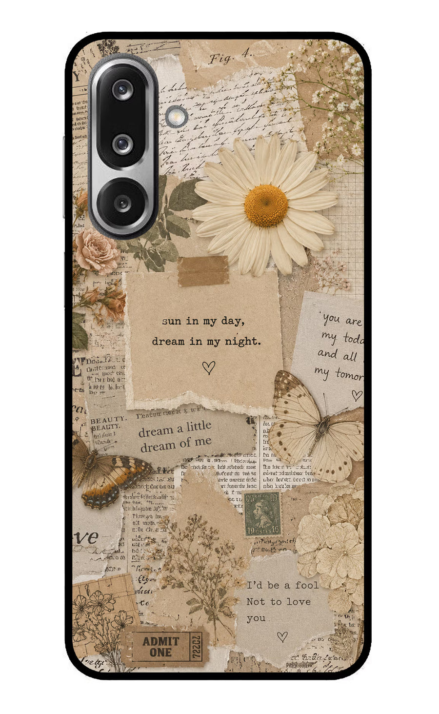 Vintage case Samsung F36 5G Back Cover, Glass case