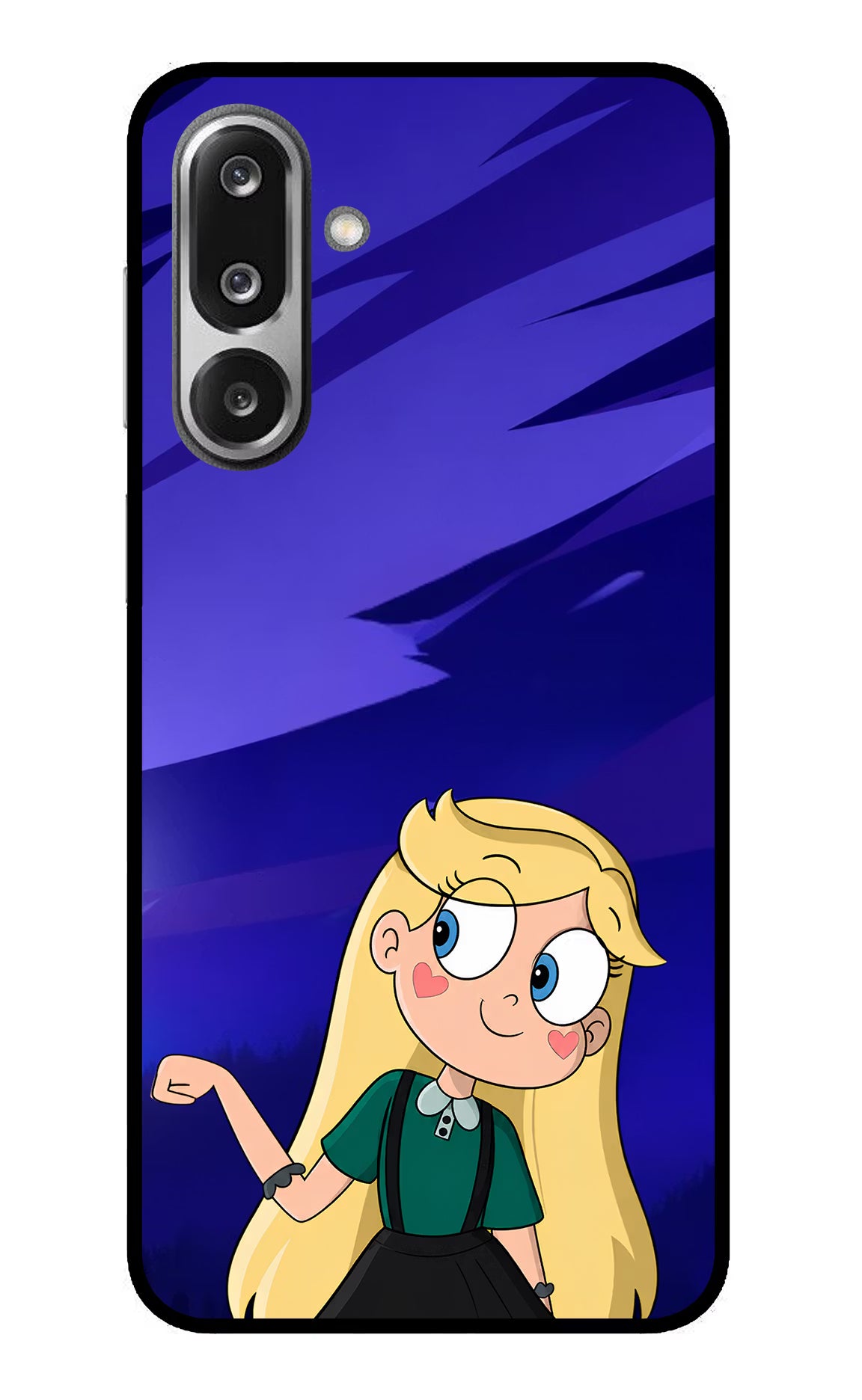 Star Glow Samsung F36 5G Glass Case Back Cover by Casekaro