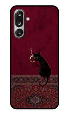 Midnight Cat Samsung F36 5G Glass Case