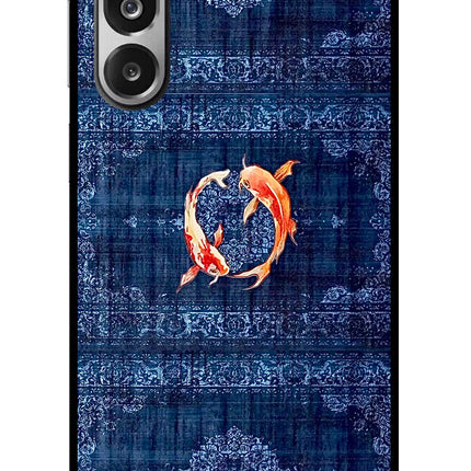 Koi Blue Samsung F36 5G Glass Case