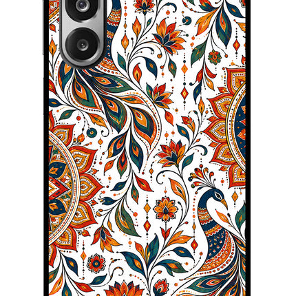 White Mayura Samsung F36 5G Glass Case